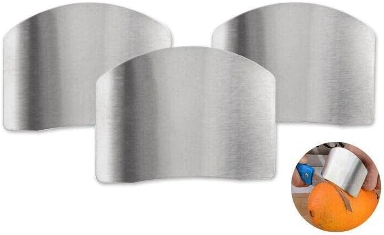 AIMALL Kitchen Slice-Knife Cut Hand Guard Stainless Steel Safe Tool Finger Protector, Durable Tool for Fruit & Vegetable Preparation