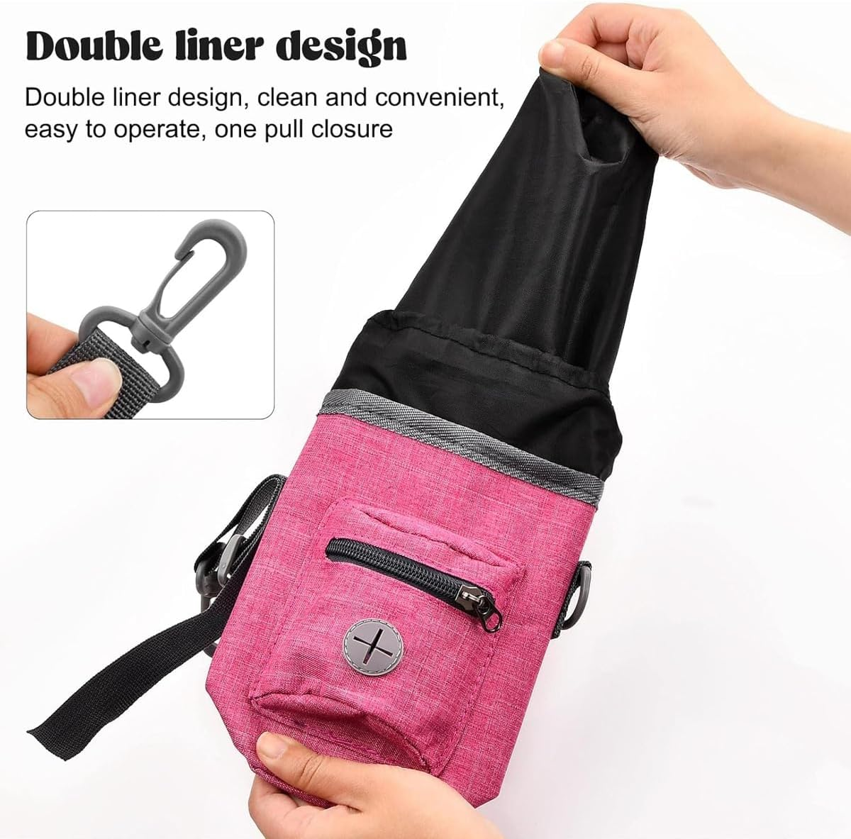 AIMALL Portable Dog Training Bag with Snack and Garbage Collection Features, Multi-Use Waist Bag for Walking and Training, Lightweight Weatherproof Design image number 3