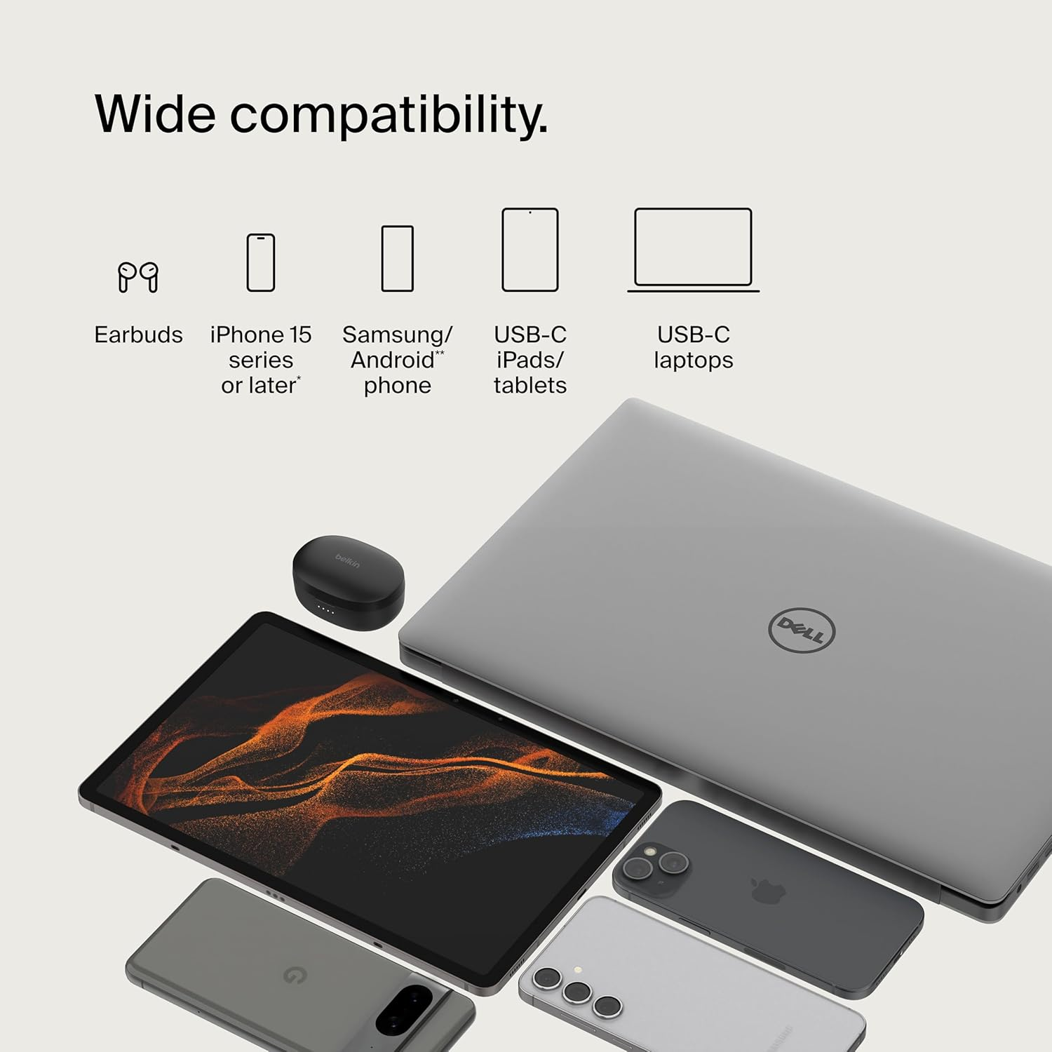 Belkin Cab004Bt1Mwh-2Pk Braided USB-C to USB-C Cable (Boost Charge USB-C Cable, USB-C Fast Charge Cable for Note10, S10, Pixel 4, Ipad Pro and More) USB Type-C Fast Charging Cable,- White, 2 Pack