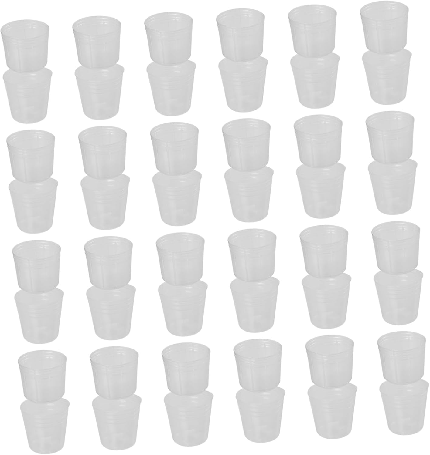 SUPVOX 50Pcs Plastic Nursery Cups with Dust Covers for Phalaenopsis Seedlings, Outdoor Planting Nutrient Pots, 1.5-Inch Gardening Containers for Orchid Propagation and Growth