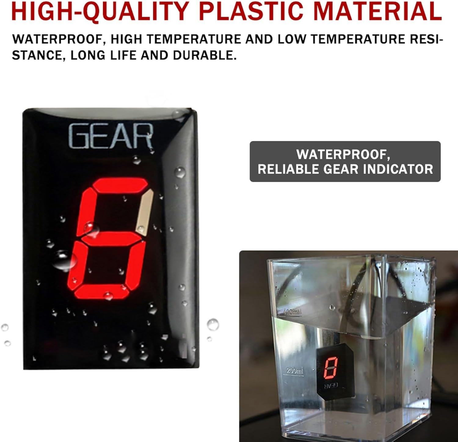 Gear Indicators, for CB300F CB 300 F 2015 2016 2017 2018 CB 300F Motorcycle Accessories1-6 Speed Gear Display Indicator Digital Meter (Size : Only Bracket-Green) image number 1