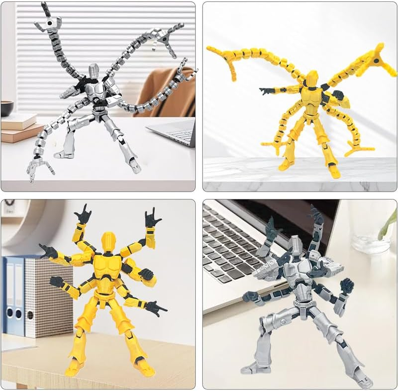 T13 3D Printed Multi-Jointed Action Figure Set (1Pcs), Multi-Articular Desktop Decorations for Game Lovers image number 6