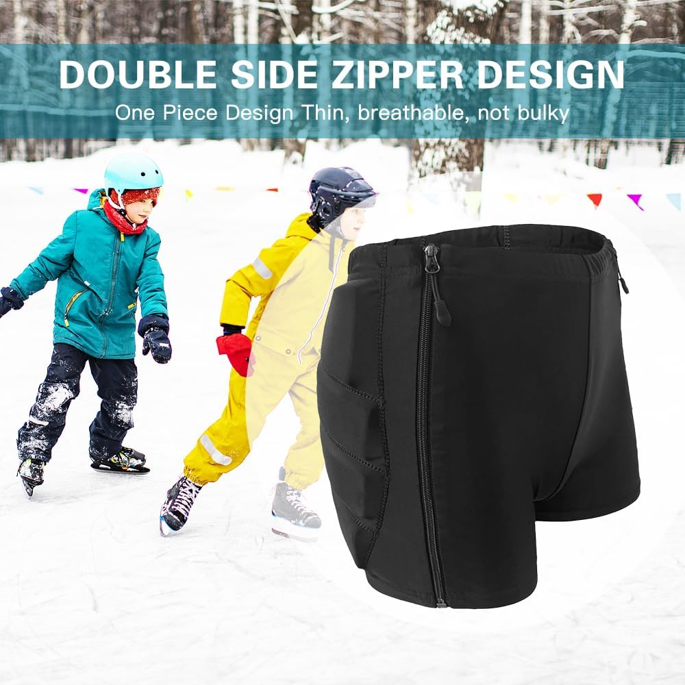 Skating Pads for Kids Ice Skating Accessories 3D Protection for Butt and Tailbone Kids HIPS Protective Pads XL image number 4
