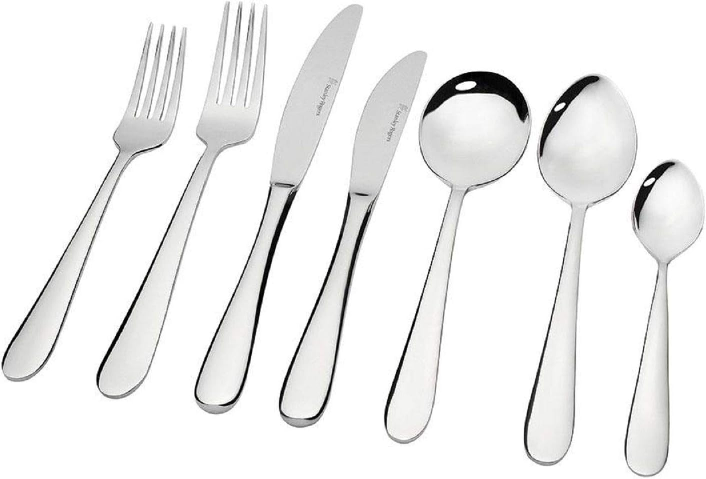 Stanley Rogers Albany 84 Piece Cutlery Set, Stainless Steel with Mirror Polish, Formal Place Setting for Twelve, Premium Dinner Set in Gift Box image number 3