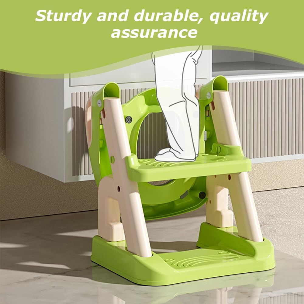 Potty Training Seat,2 in 1 Potty Training Toilet,Multifunctional Toilet Ladder,Anti-Slip Pad Step Stool,Foldable Stepped Toilet Seat,For Girls Boys image number 3