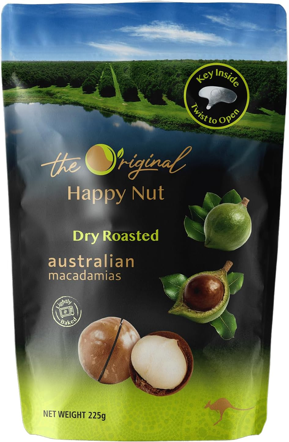 Freedom Fresh Australia Happy Nut Dry Roasted Macadamias 225G