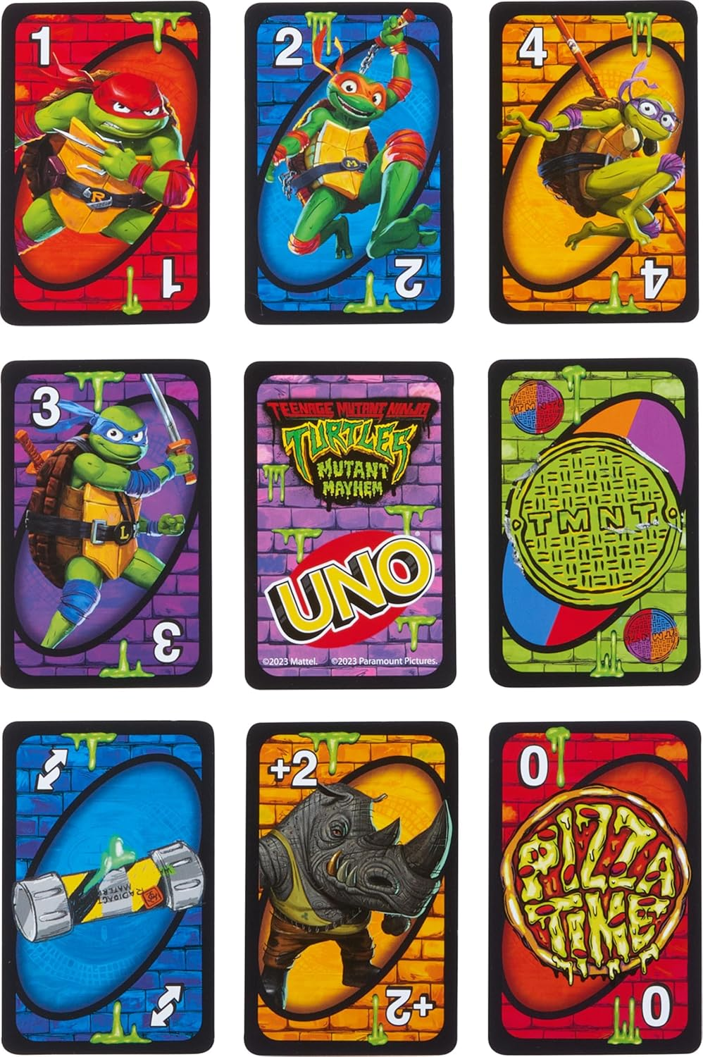 Mattel Games UNO Teenage Mutant Ninja Turtles Mutant Mayhem Card Game for Family Night, Travel & Camping image number 2