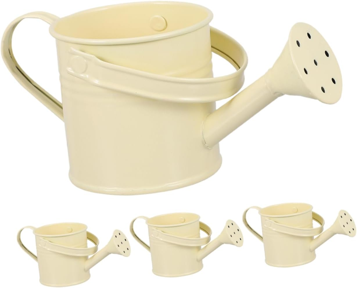 4Pcs Sturdy Iron Material Watering Can for Outdoor Plants Portable Garden Watering Kettle Long Spout image number 3