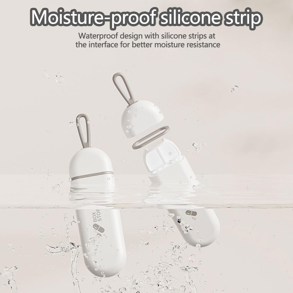 3 Pcs Travel Pill Case, Portable Daily Medicine Box, 3 Compartments Portable Pill Case, Small Size Compact Moisture Proof Pill Box for Vitamins, Medications, Fish Oils, for Travel & Daily Use image number 6