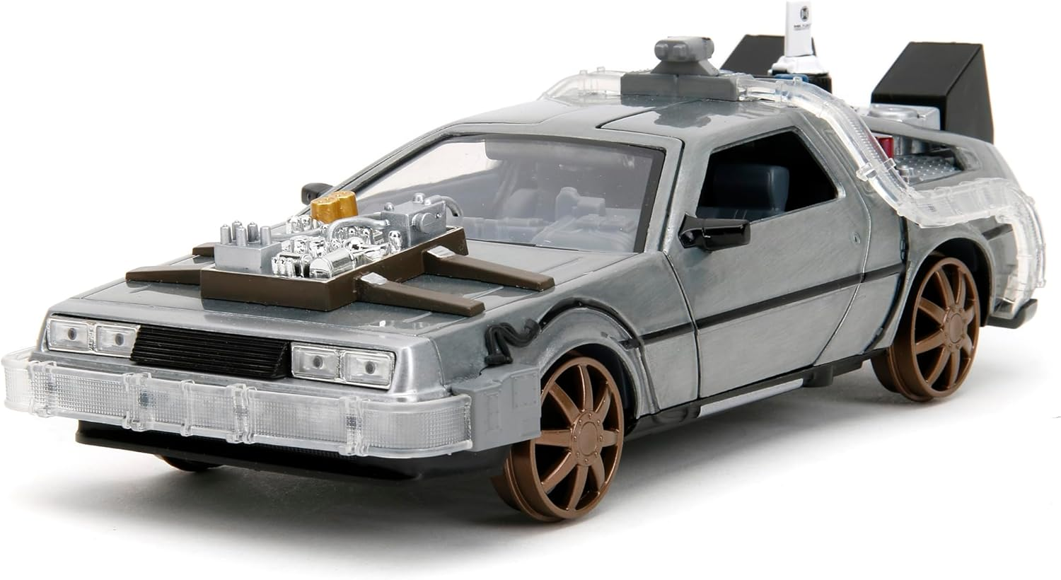 Back to the Future Part III 1:24 Time Machine Rail Wheels Die-Cast Car, Toys for Kids and Adults image number 5