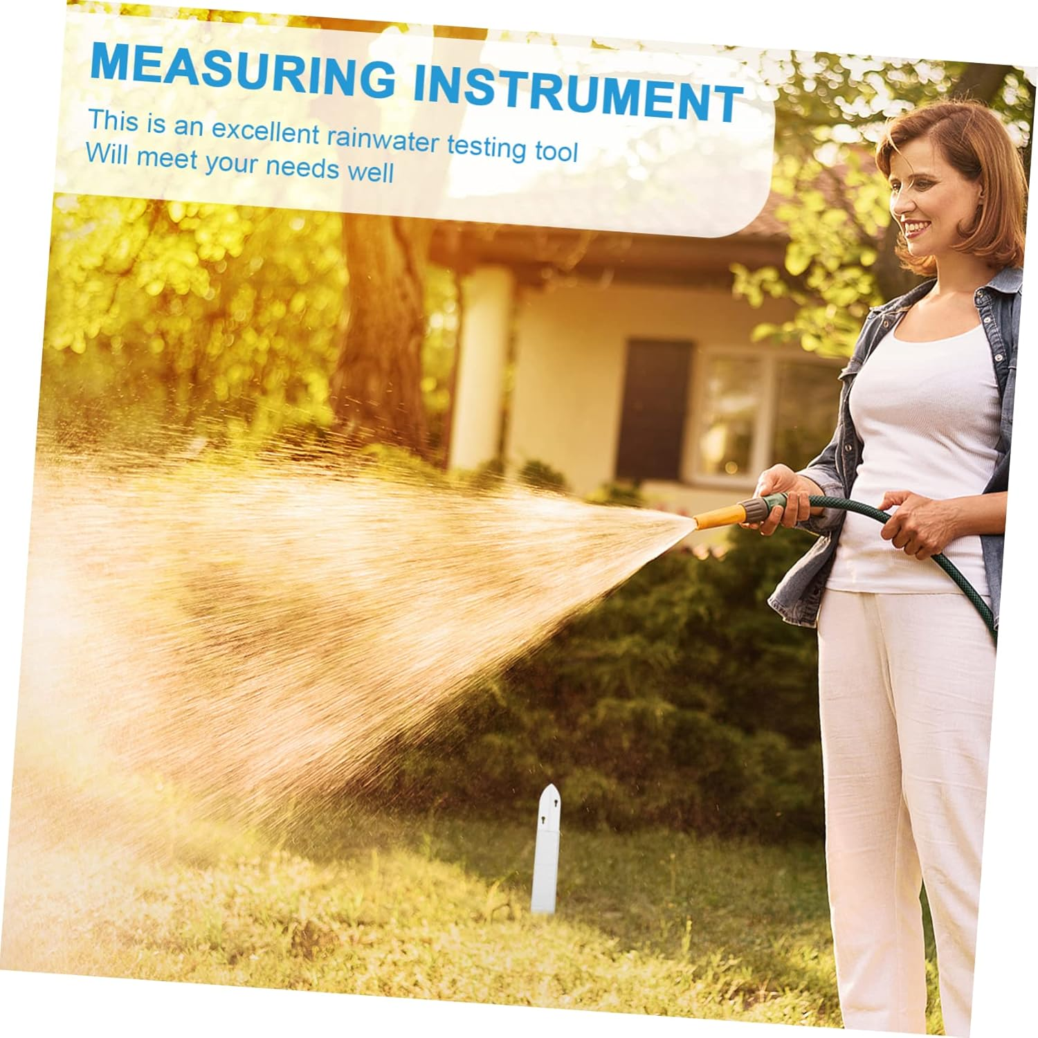 Plastic Rain Gauge Cup and Outdoor Rainfall Measuring Cylinder for Garden Use Holder, Rain Meter Container for Home Weather Monitoring image number 3