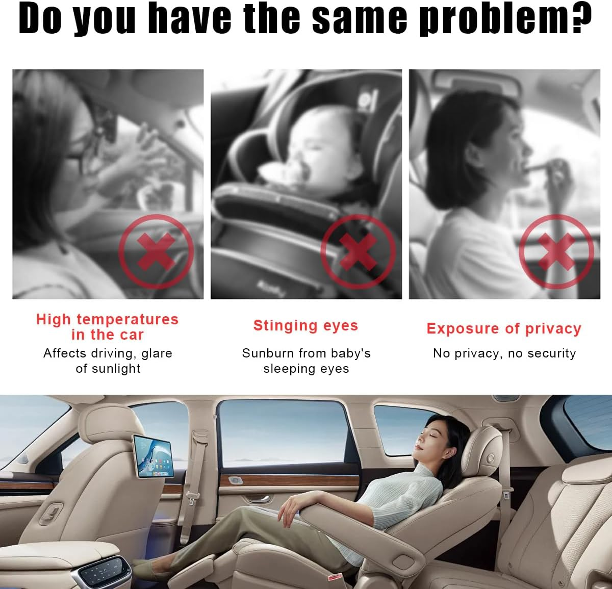 Car Side Window Shade, 19"&times;27" Auto Window Curtain with Sun Protection, Car Window Sun Shade Cover Block Damage from Direct Bright Sunlight and Heat, Car Accessories (Pink Hearts) image number 5