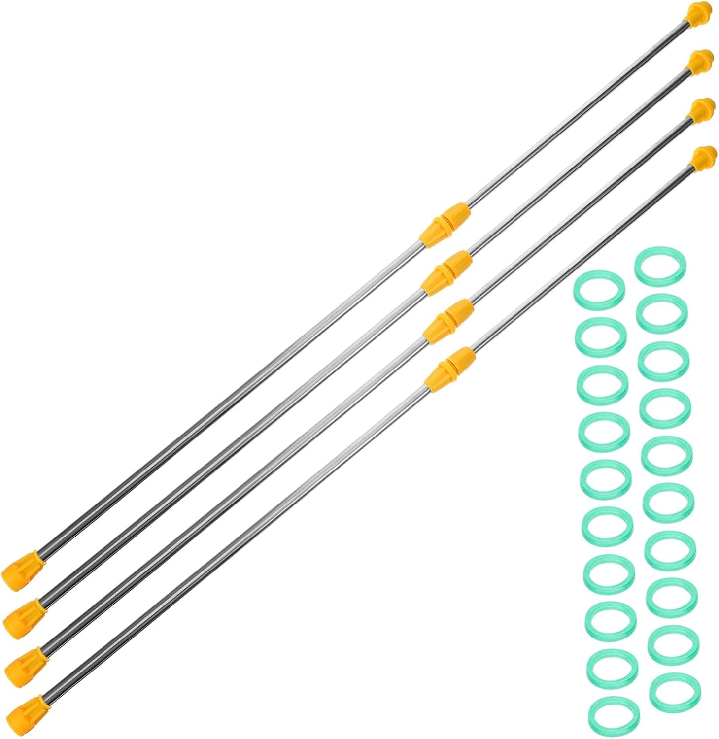 Telescopic Sprayer Pole for Garden Watering Stainless Steel Extendable Wand 20 Leak-Proof Washers and 4 Small Heads Suitable for Fruit Trees and Lawn Irrigation image number 1