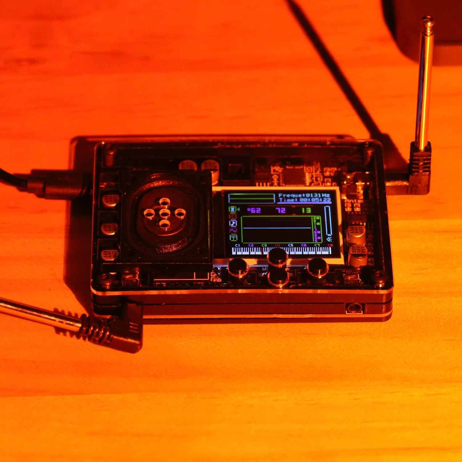 Mini Theremin: Theremin Musical Module, Mini Musical Instrument with Screen Display, Display Waveform, Time, Frequency, Volume, Piano Pitch, Best Friend image number 4