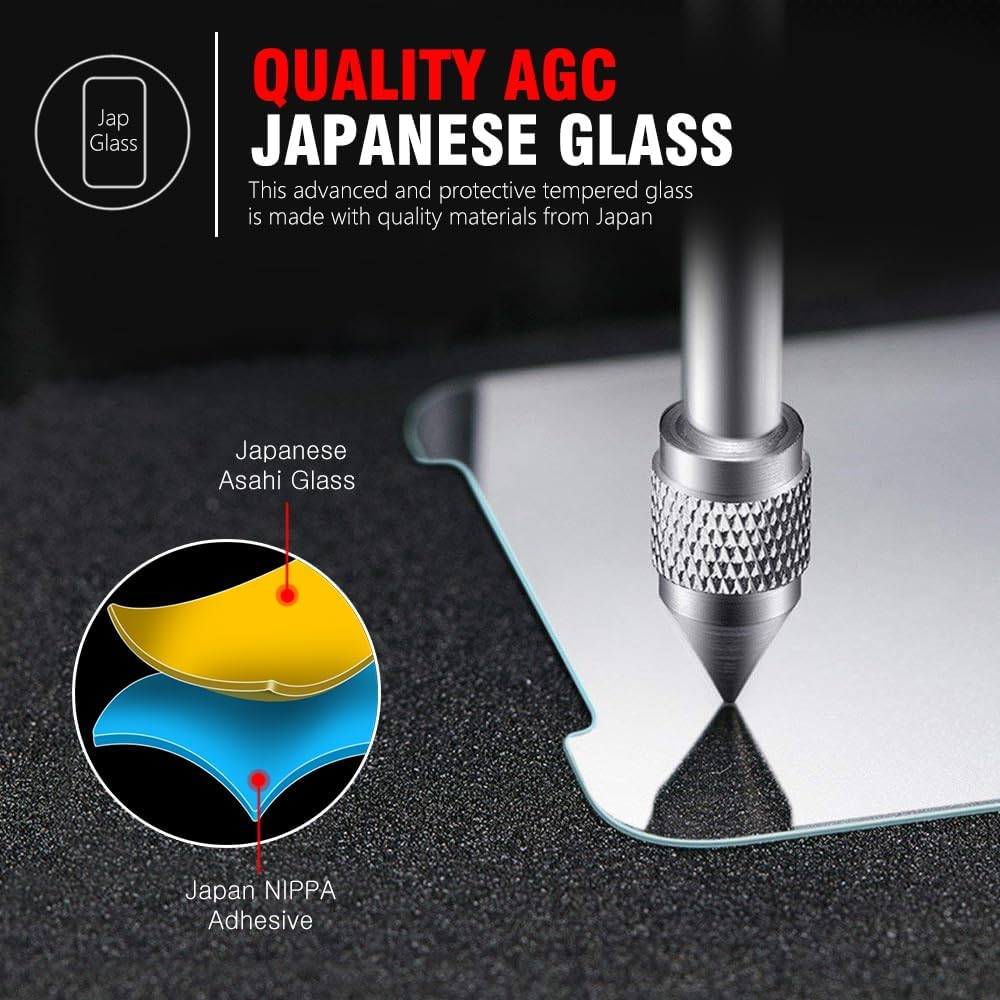 Eastele Iphone 12/12 Pro 6.1-Inch Tempered Glass Screen Protector, Japanese Glass, 2-Pack image number 1