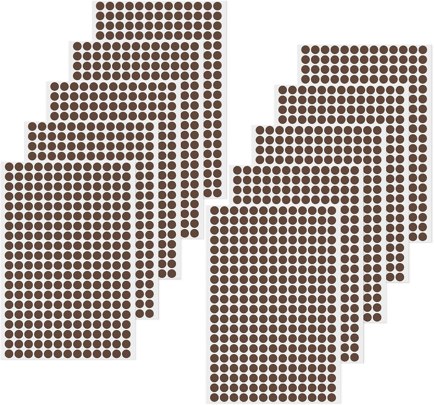 Orange Dot Stickers 1/2 Inch Vinyl Self-Adhesive Waterproof Colored Circle Labels Removable Color Coding Decals round Tag for Office Inventory 2600 PCS