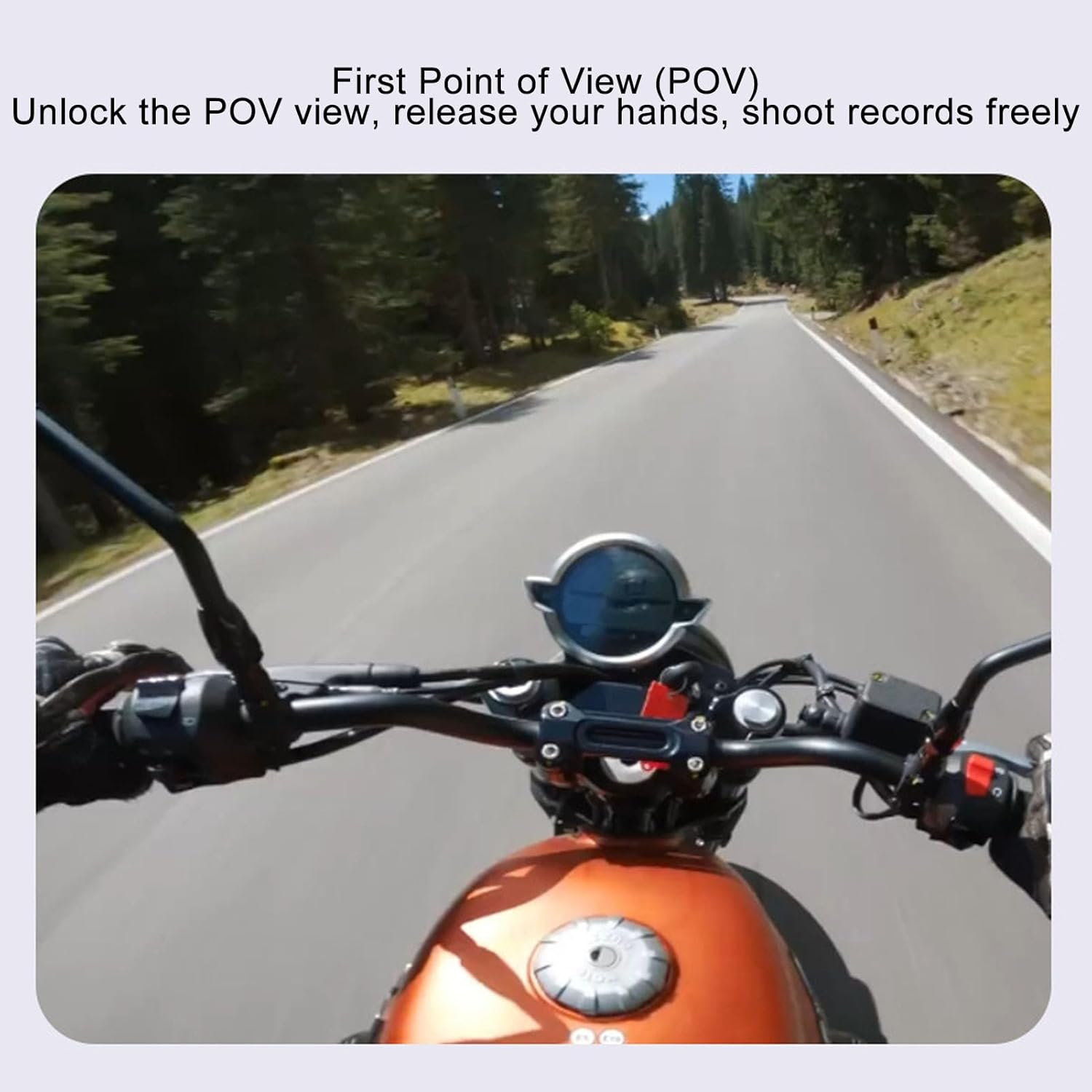 Motorcycle Helmet Chin Mount for Action Camera, POV Recording Adjustable Helmet Camera Mount for Action and More (Without Phone Mount)