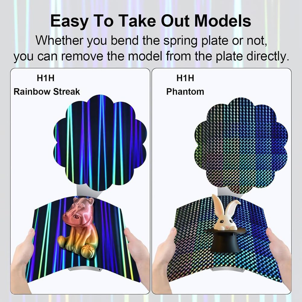 Textured H1H Build Plate 235X235Mm No Magnetic Plate, H1H Spring Steel Sheet for 3/ for 2/3/3 Pro/4/4 Pro