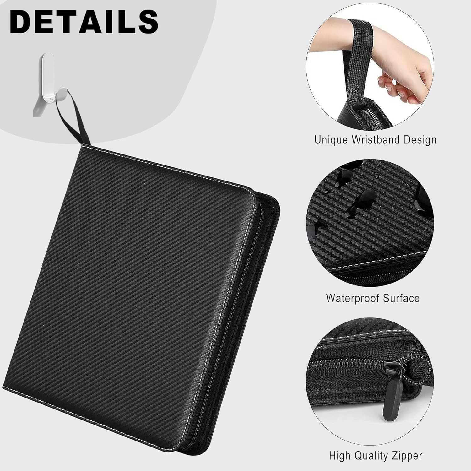 9 Pocket Trading Card Binder, 720 Double Sided Pockets PU Collection Binder, Premium PKMN Trading Card Holder, Card Folder for MTG, TCG, Sports Cards, Game Cards image number 1