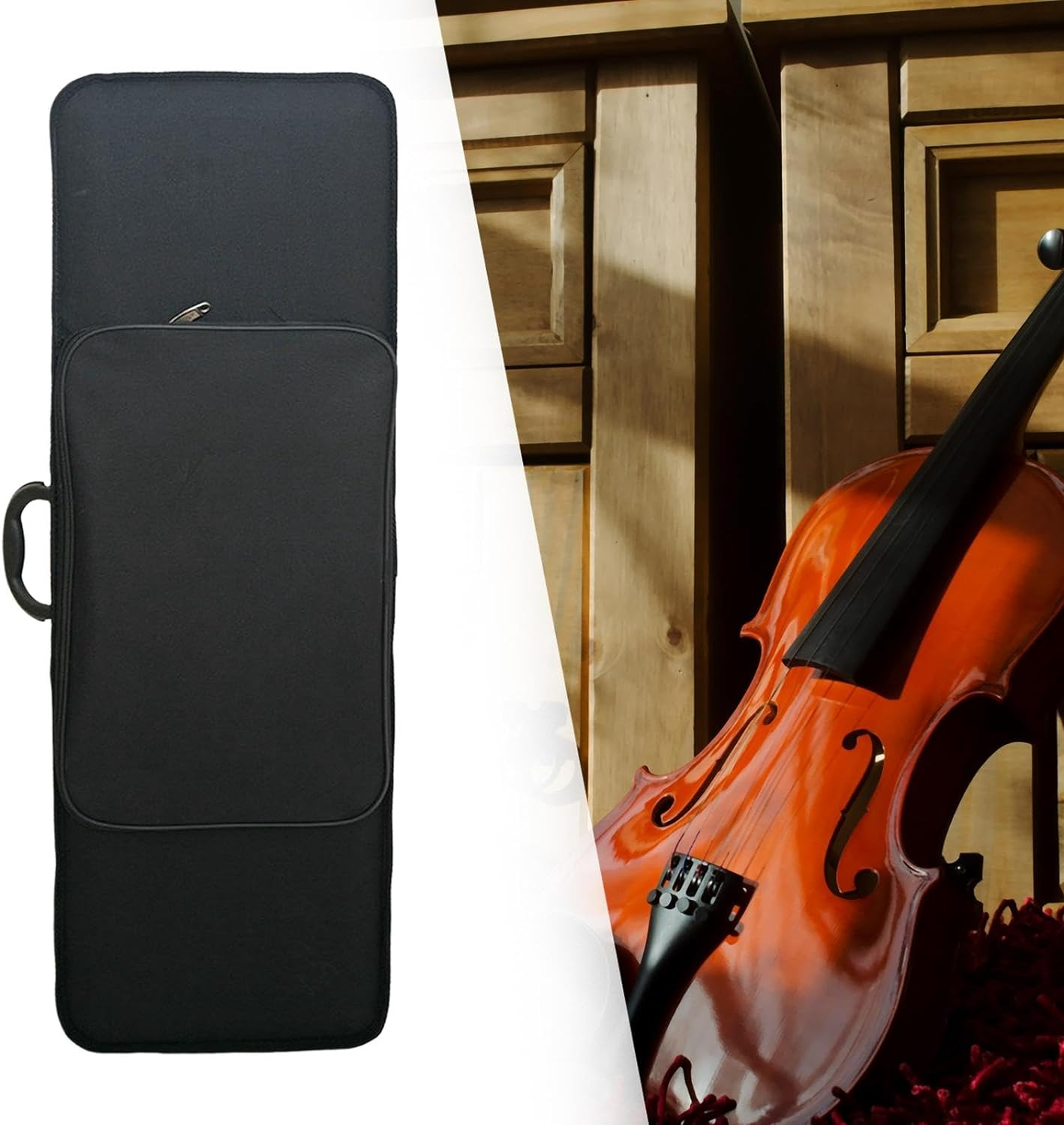 Violin Storage Hard Box with Handle, Lightweight Violin Hard Case, Oblong Violin Carrying Bag, 1 to 8 image number 4