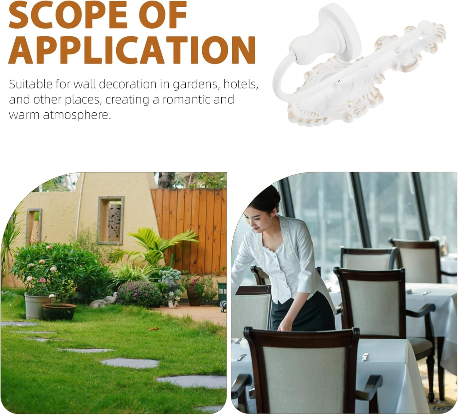 HANABASS Candle Cup European Design Metal Wall Sconce Home Decor for Candlelight - Black image number 2