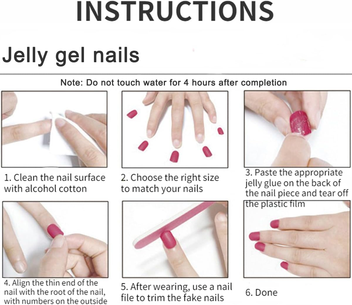 24Pcs Short Square Press on Nails Halloween Cute Fake Nails Black White Spider Web Cartoon Print Glossy Stick on Nails for Women DIY Manicure image number 2