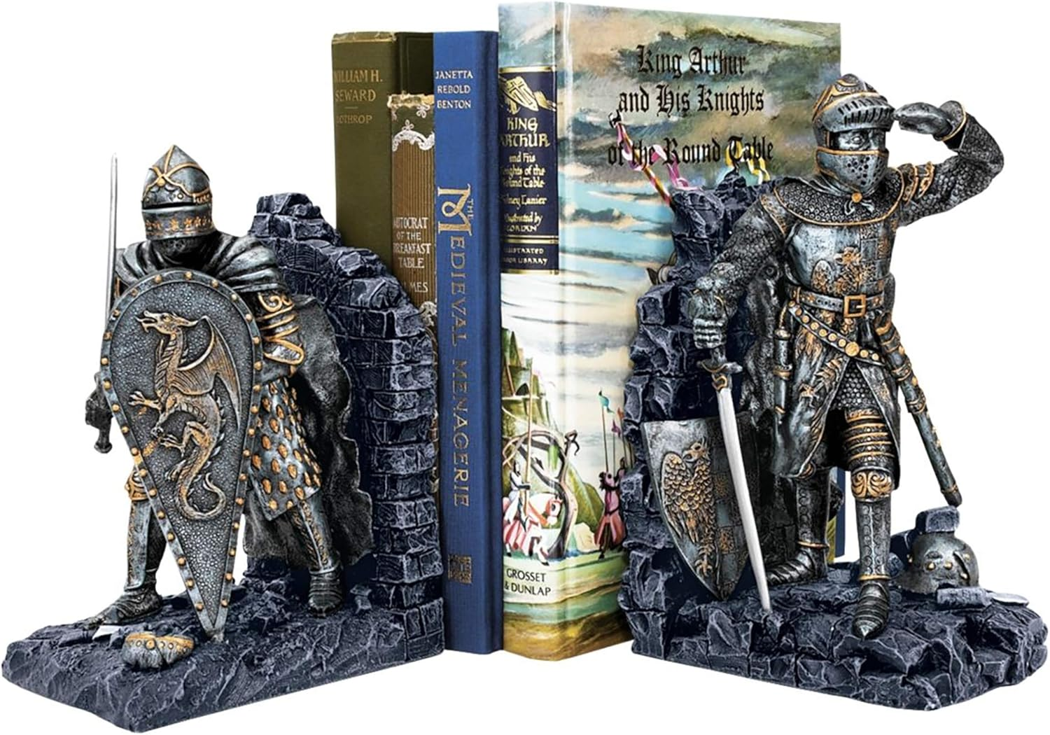 Arthurian Knight Bookend in Two-Tone Metallic (Set of 2) [Kitchen] image number 5