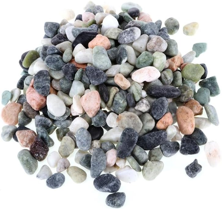 Decorative Pebbles Stones Garden Walkway Aquarium Fish Tank Mixed Colour 500G image number 1