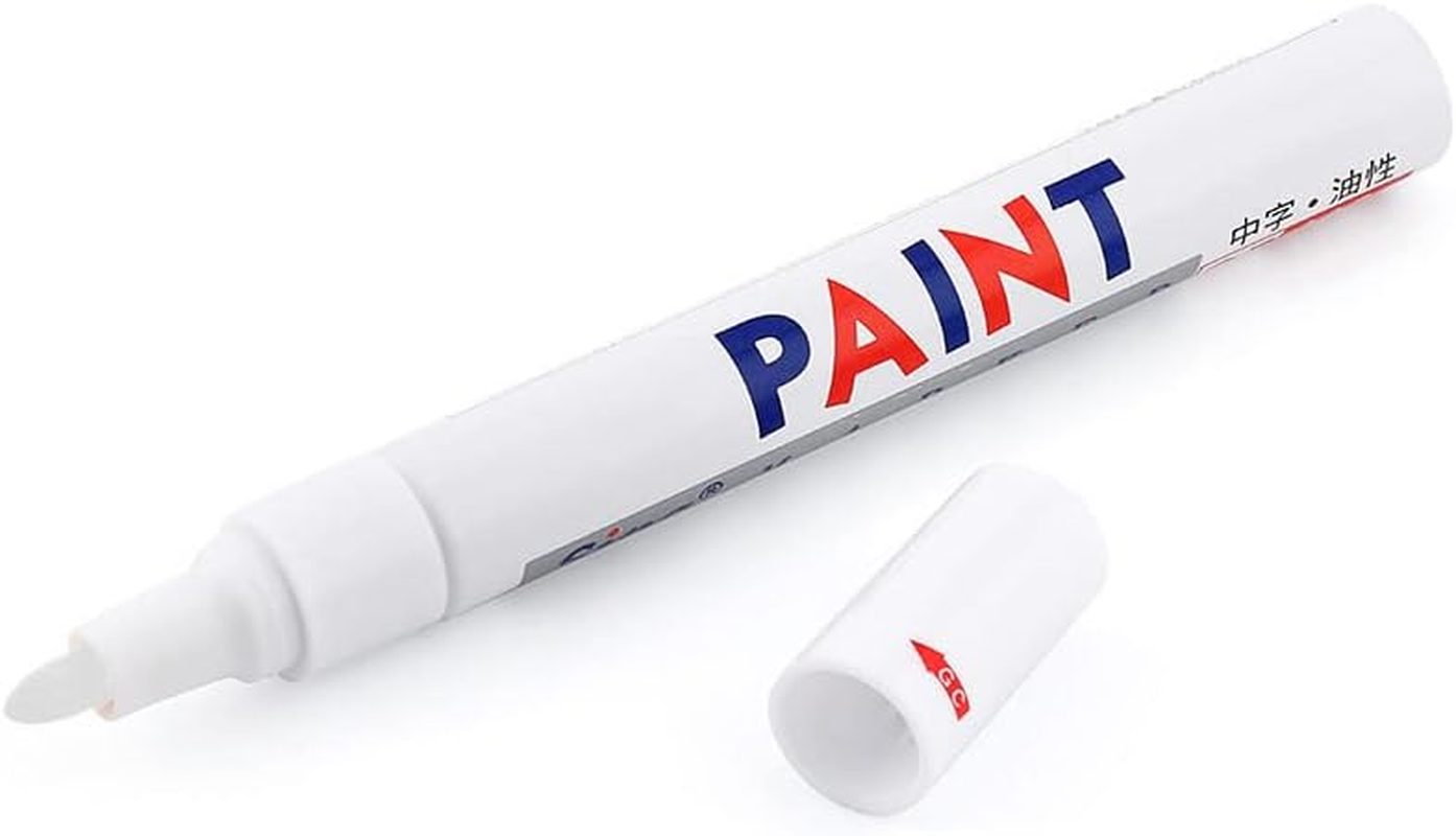 10 PCS White Paint Pens Set Permanent Marker Pen for Car Rubber Tyre Waterproof image number 6