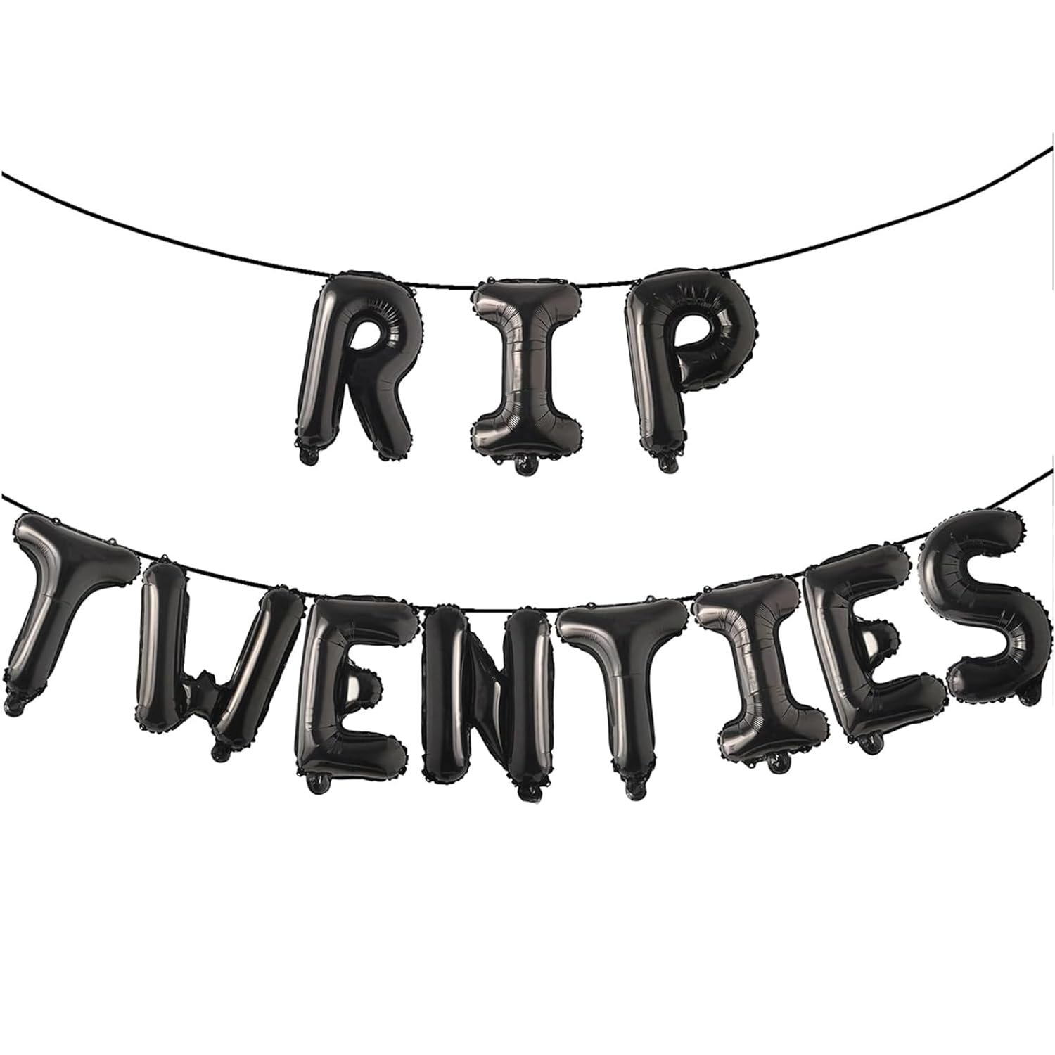 RIP TWENTIES Balloons, Black RIP TWENTIES 30Th Balloons Banner Birthday Party Supplies for Death to My 20S RIP Twenties RIP Funny 30Th Birthday Decorations image number 4