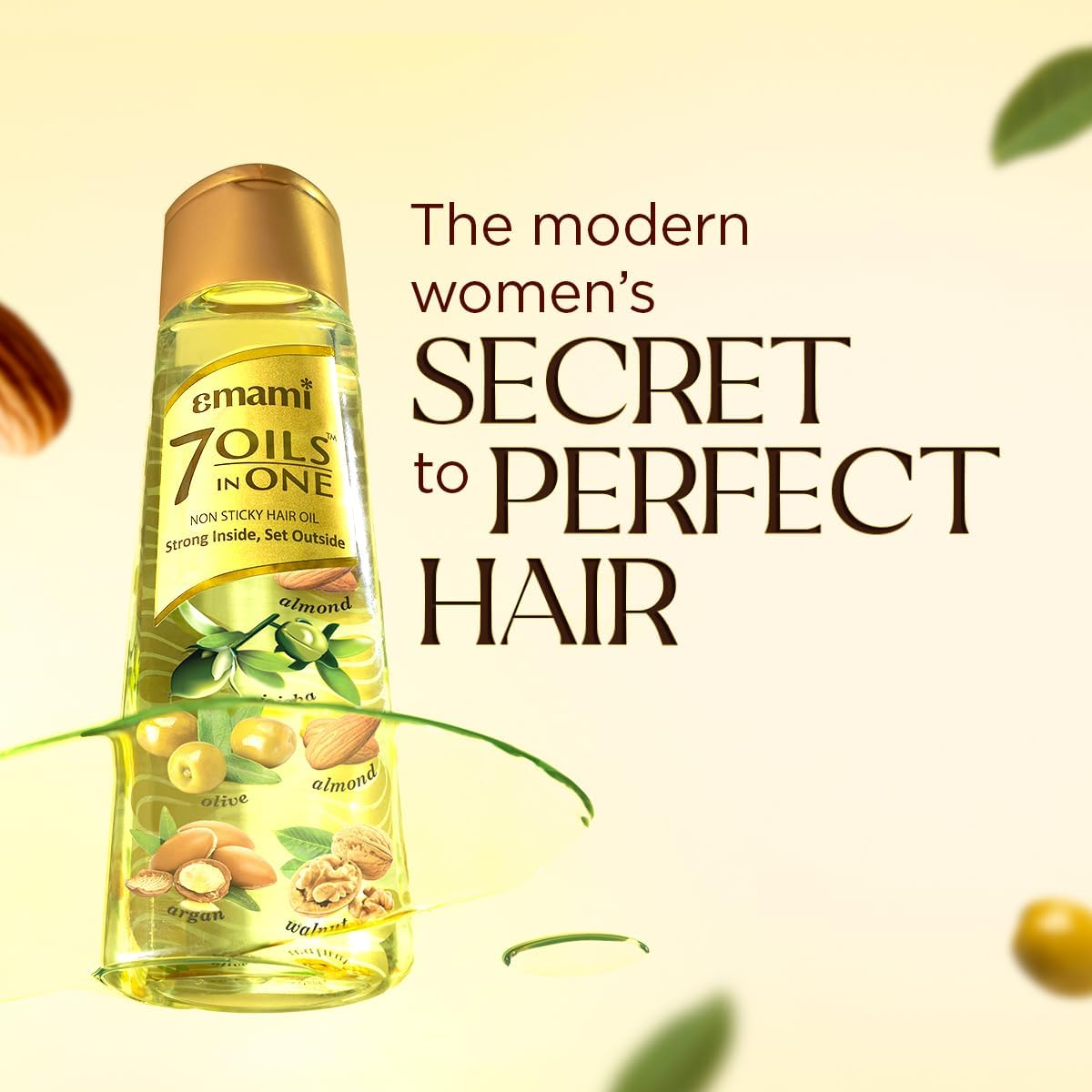 Emami 7 Oils in One Hair Oil, Non-Sticky, Strong inside and Set Outside- 300Ml image number 4