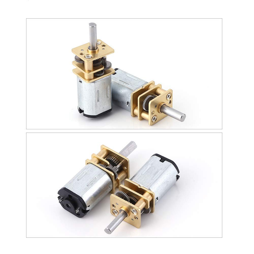 DC 6V 100RPM Speed Reduction Motor N20 3Mm Shaft Mini Metal Gearwheel Gear Motor with Full Metal Gearbox Micro Electric Motor for DIY Engine Toys(2 Pieces) image number 1