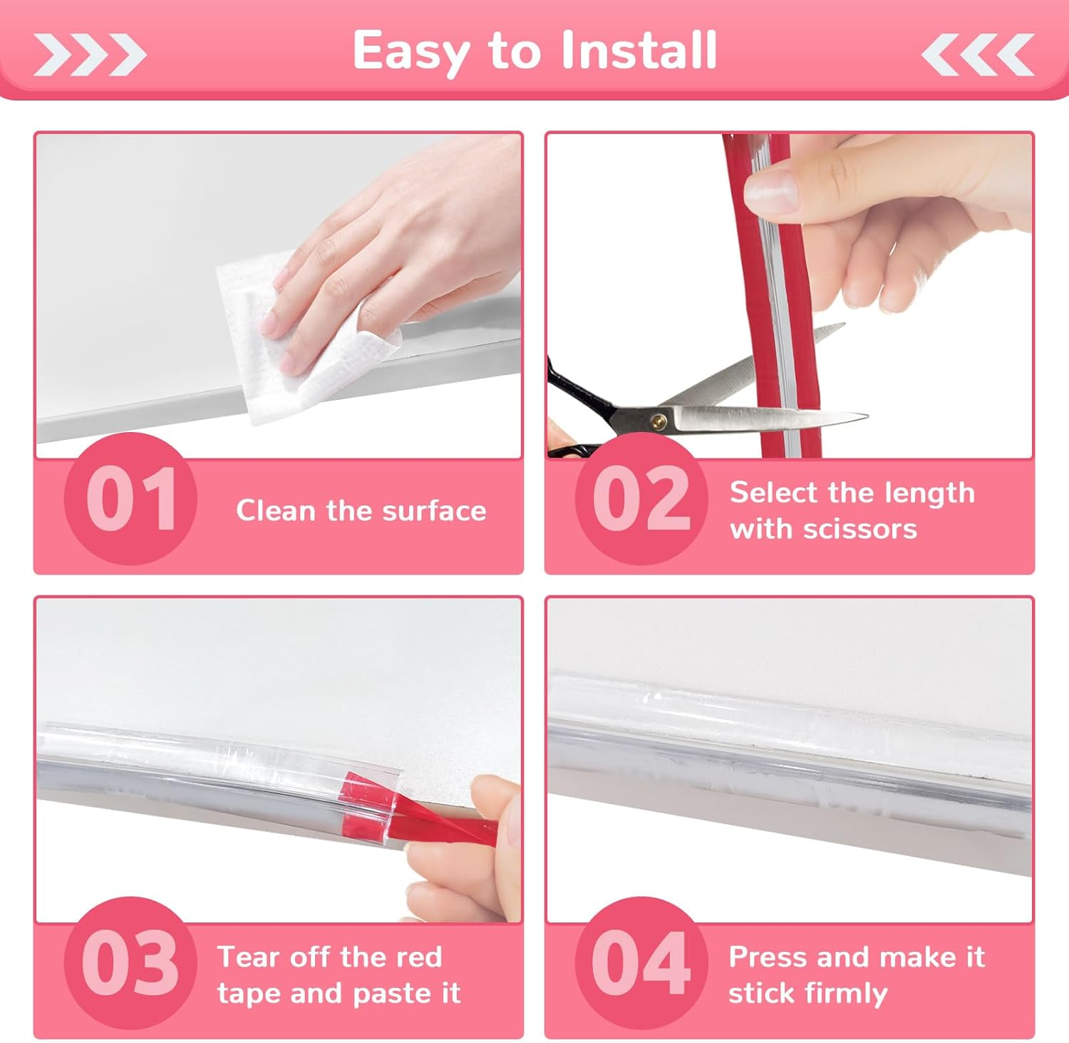 Baby Proofing,16.4Ft Clear Edge Protector Strip, Soft Corner Protectors for Baby, Baby Child Safety Tables Corner Guards with Upgraded Pre-Taped Strong Adhesive for Cabinets, Drawers, Cribs image number 4