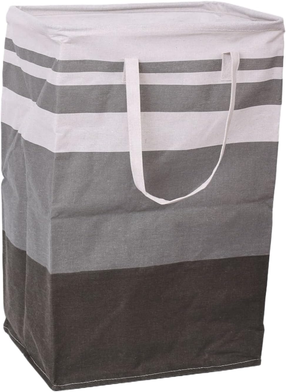 2-Pack Large Laundry Basket, Waterproof, Collapsible Tall Clothes Hamper with Extended Handles for Clothes Toys in the Dorm and Family-(75L, Stripe)