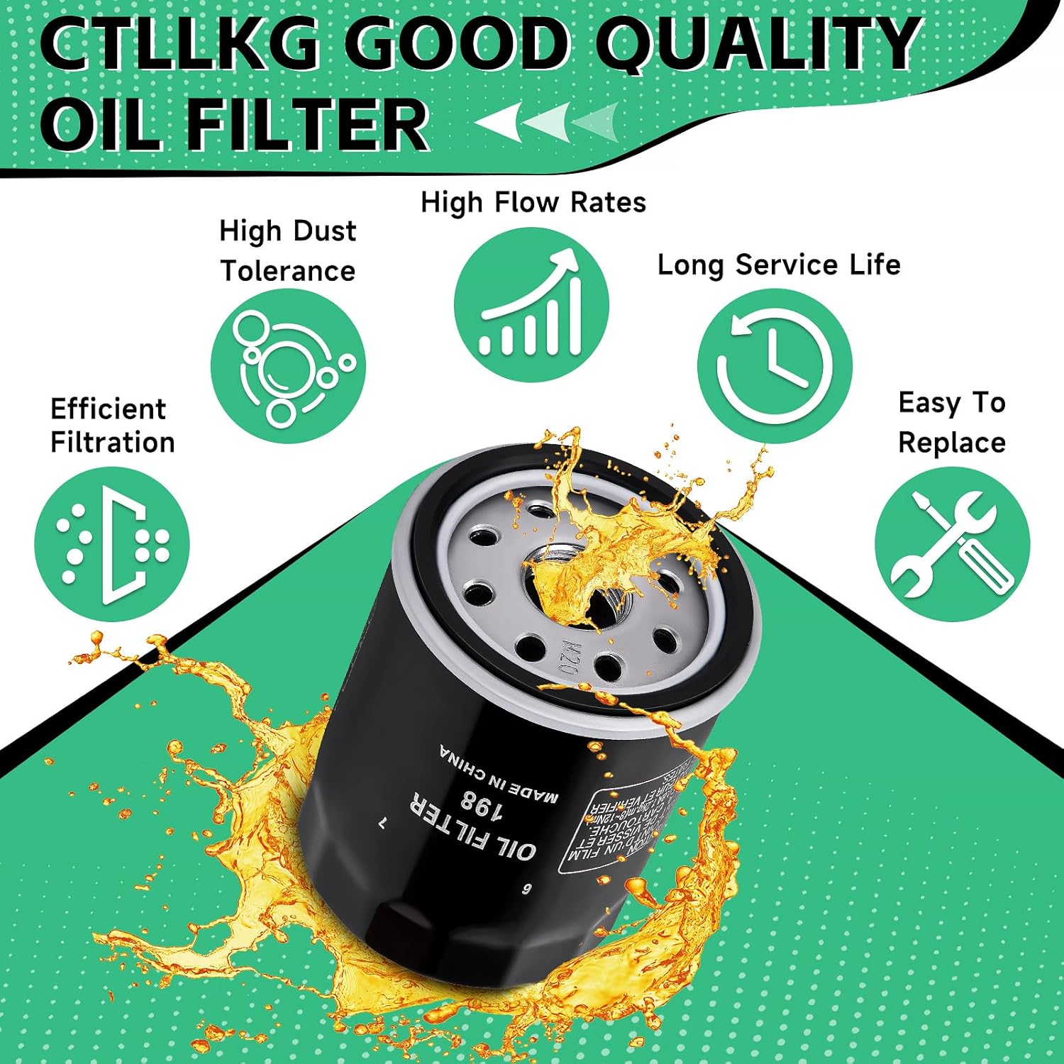 2540086 Oil Filter 2540122 2540006 for Polaris Ranger 570 700 800 900 1000 Crew XP General 1000 RZR 570 800 900 1000, Sportsman 600 700 800 ATV, RZR S 800 RZR 4 800 900 ACE 900 570 500, 6PCS image number 3