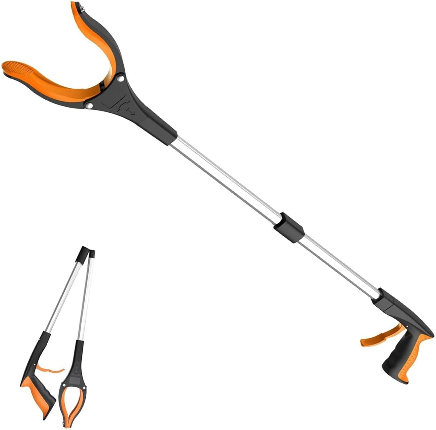Grabber Reacher Tool, Foldable Gripper and Reaching Tool 83Cm, Heavy Duty Pick up Stick Grabbers for Seniors, Trash, Surgery Recovery, Picker Upper Grabber (Orange) image number 1