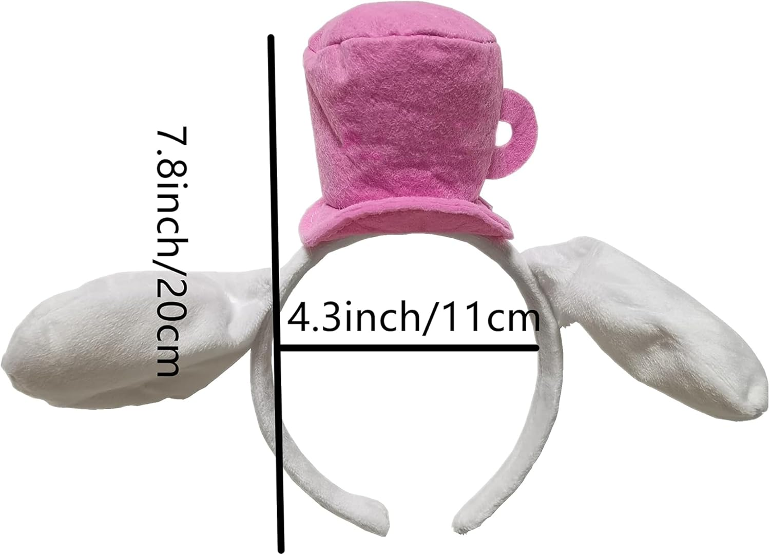 Cosplay Hairpin Ear Plush Hairband Women Kawaii Butterfly Costume Halloween Christmas Holiday Birthday Party Gift, Black image number 2