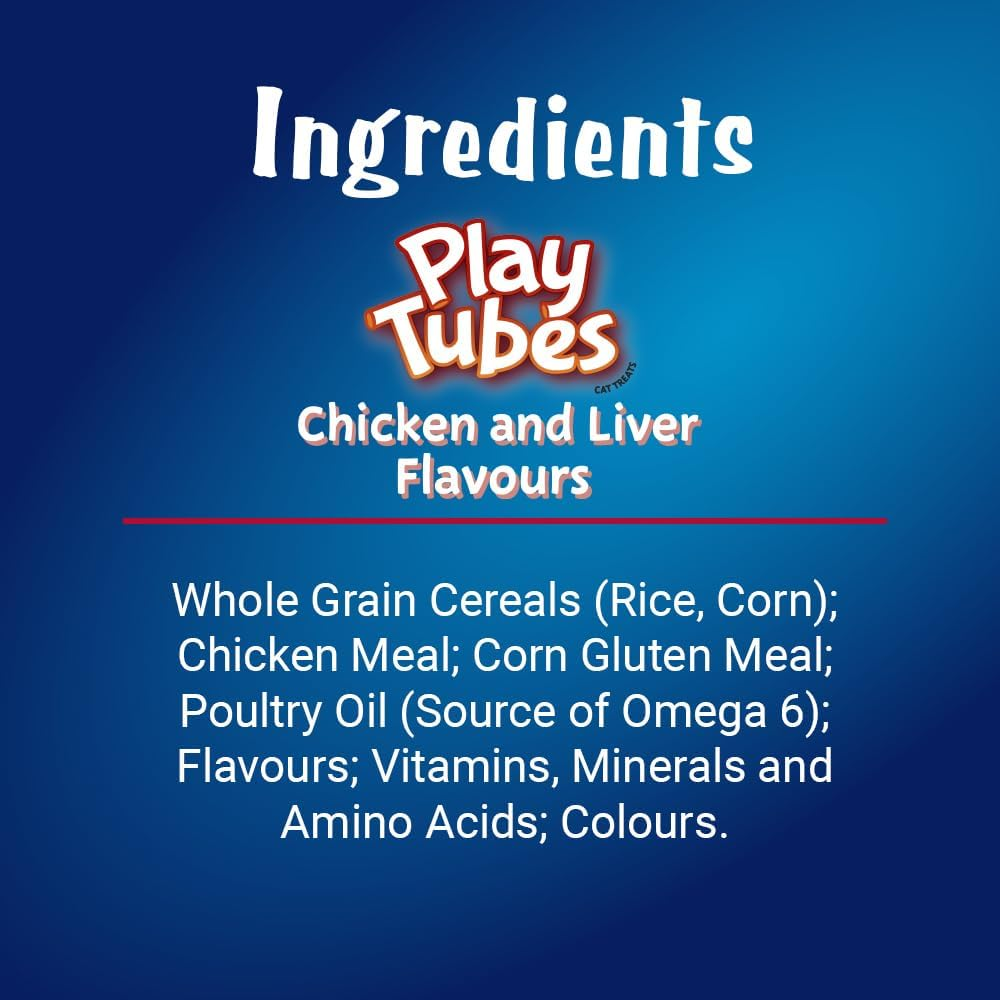 FELIX Adult Cat Treats Chicken & Liver Play Tubes 8X50G image number 4