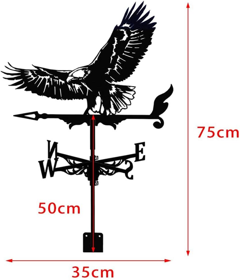 Decorative Weather Vane Garden Mount Yard Stake, Stainless Steel Scene, Eagle image number 3