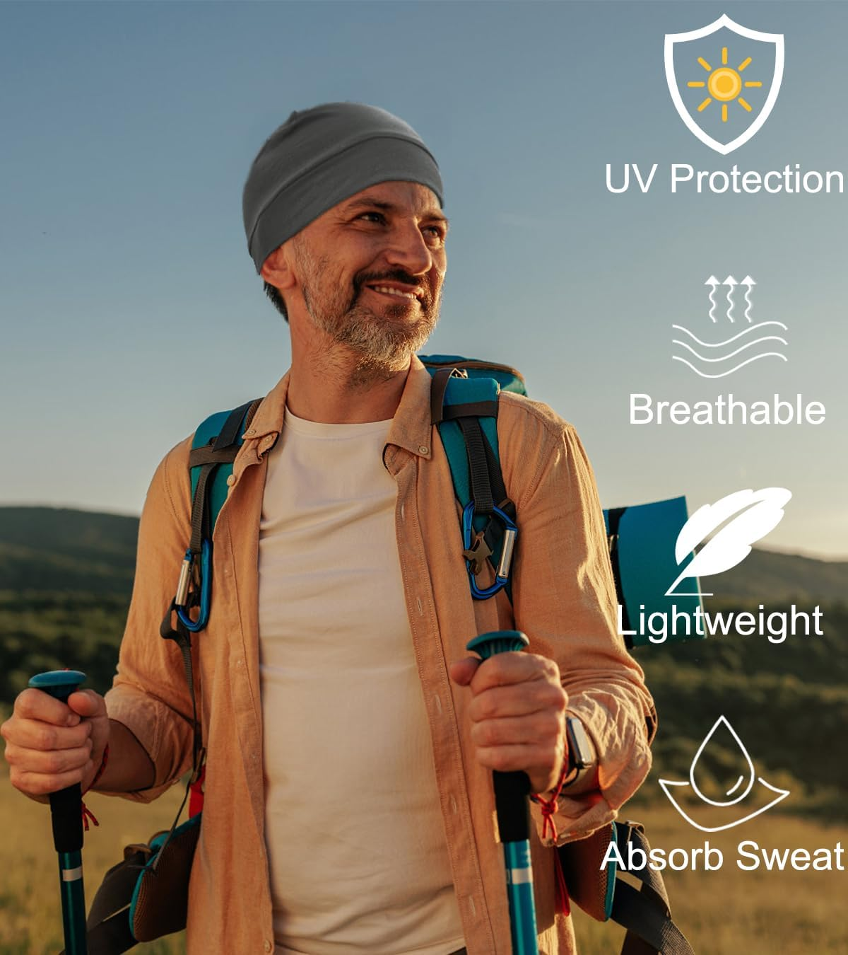 3 Pieces 100% Cotton Skull Caps Beanie for Men Women Lightweigt Night Cap Sleep Hats Breathable Helmet Liner