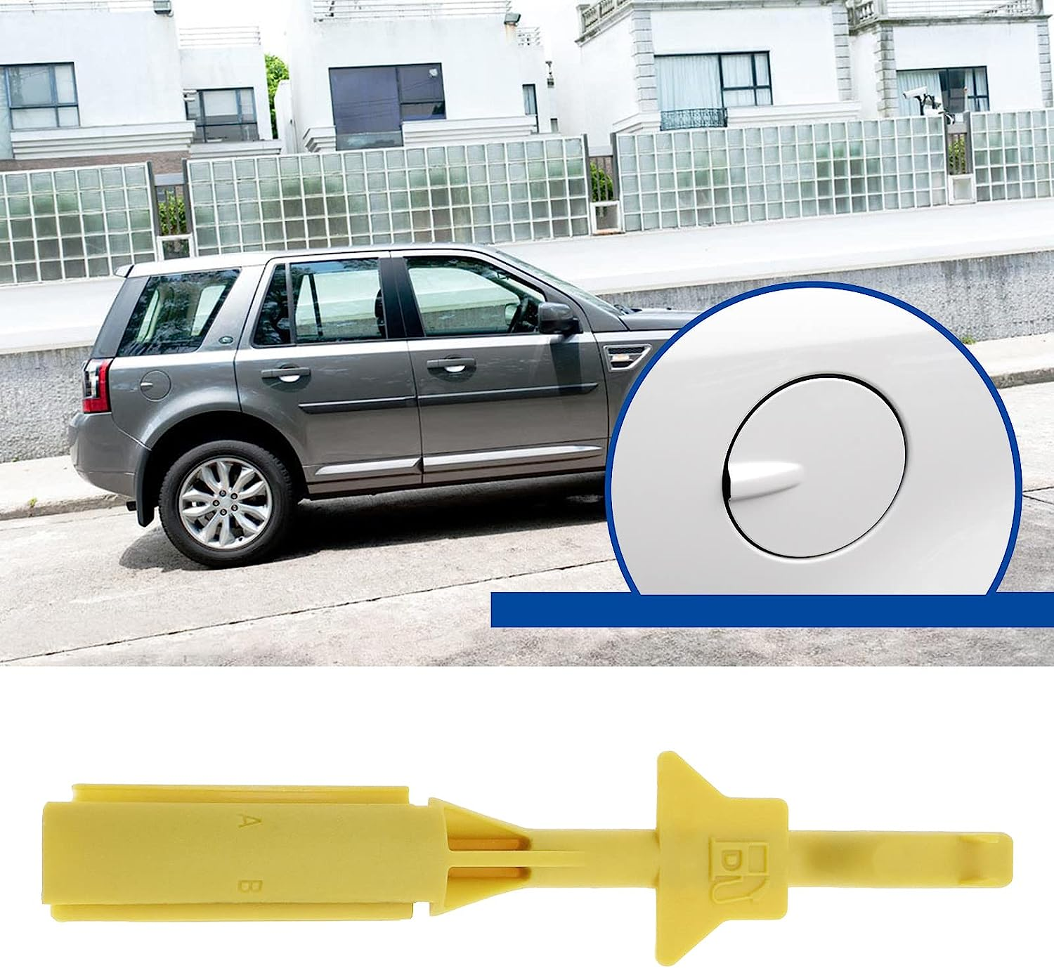 Emsea Fuel Cap Unlocker LR014047 Fuel Filler Restrictor Tool Fuel Tank Filler Neck Restrictor Compatible with Land Rover Freelander 2 Discovery 3 4 Range Rover Sport/Evoque image number 1