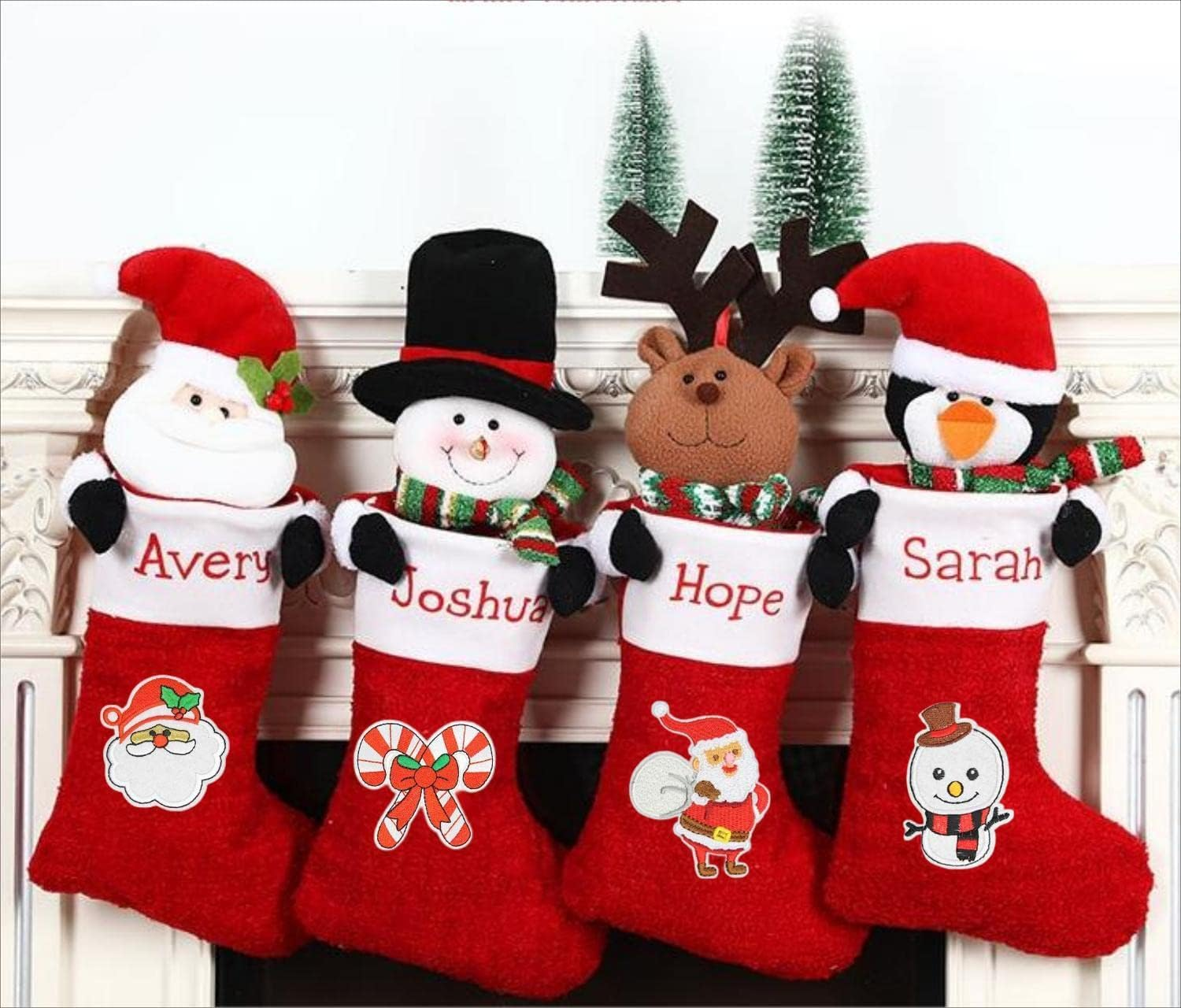 30 Pieces Christmas Iron on Patches, Embroidered Sew on Applique Repair Patch for Craft, Clothing, Backpacks, Jacket, Jeans, Caps, Decoration and DIY Xmas Gifts image number 2