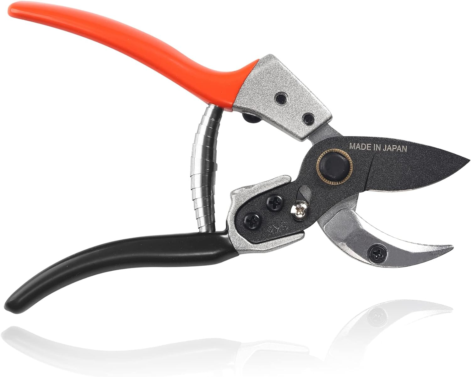 TONMA Anvil Pruning Shears [Made in Japan] Professional 8 Inch Heavy Duty Garden Scissors Secateurs with Ergonomic Handle, Hand Pruners Gardening Hand Tool Branch Clippers for Plants TP-4 Orange