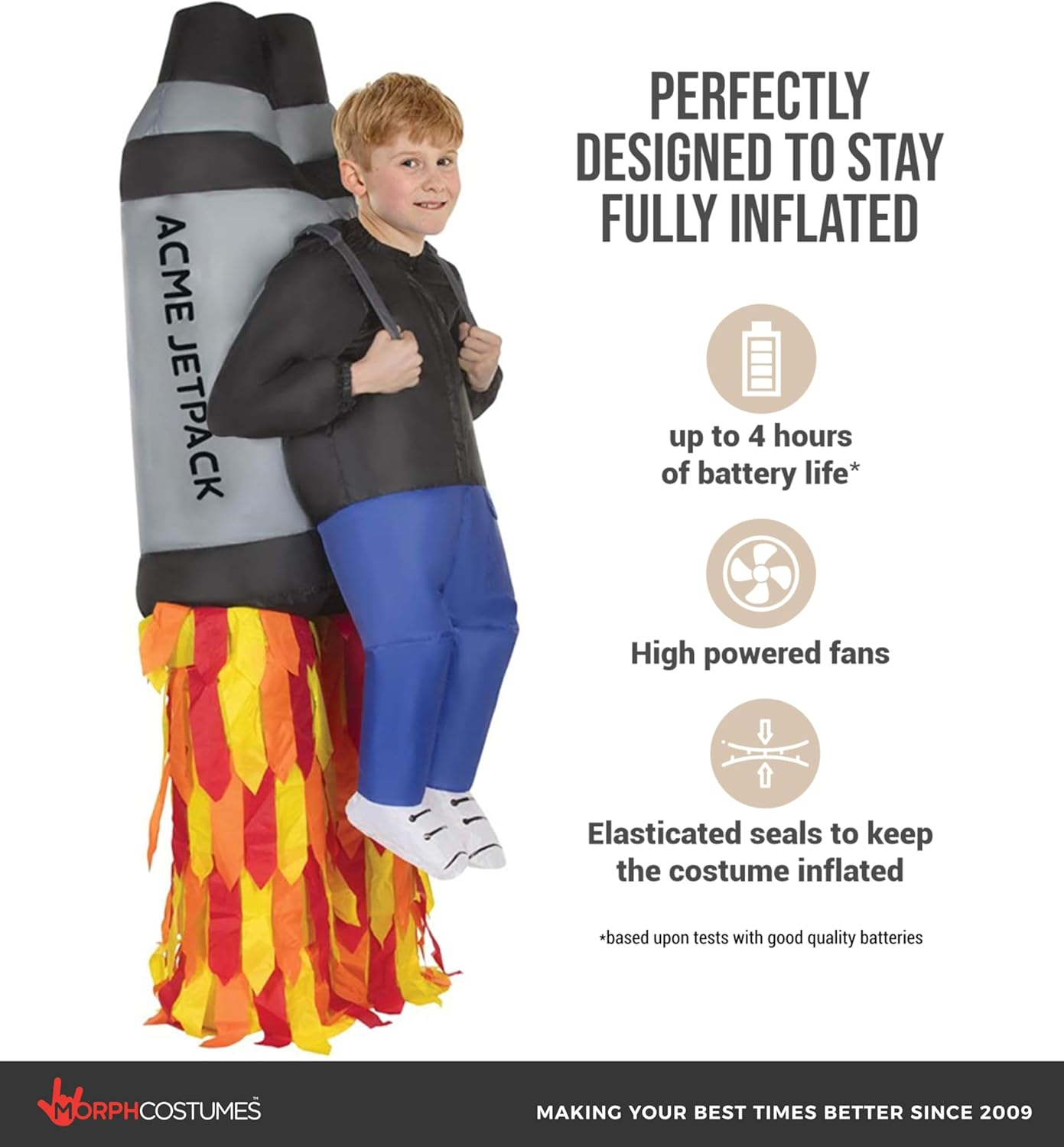 (One Size, Jet Pack) - Morph Costumes - Jet Pack Kids Inflatable Blow up Fancy Dress Costume - One Size