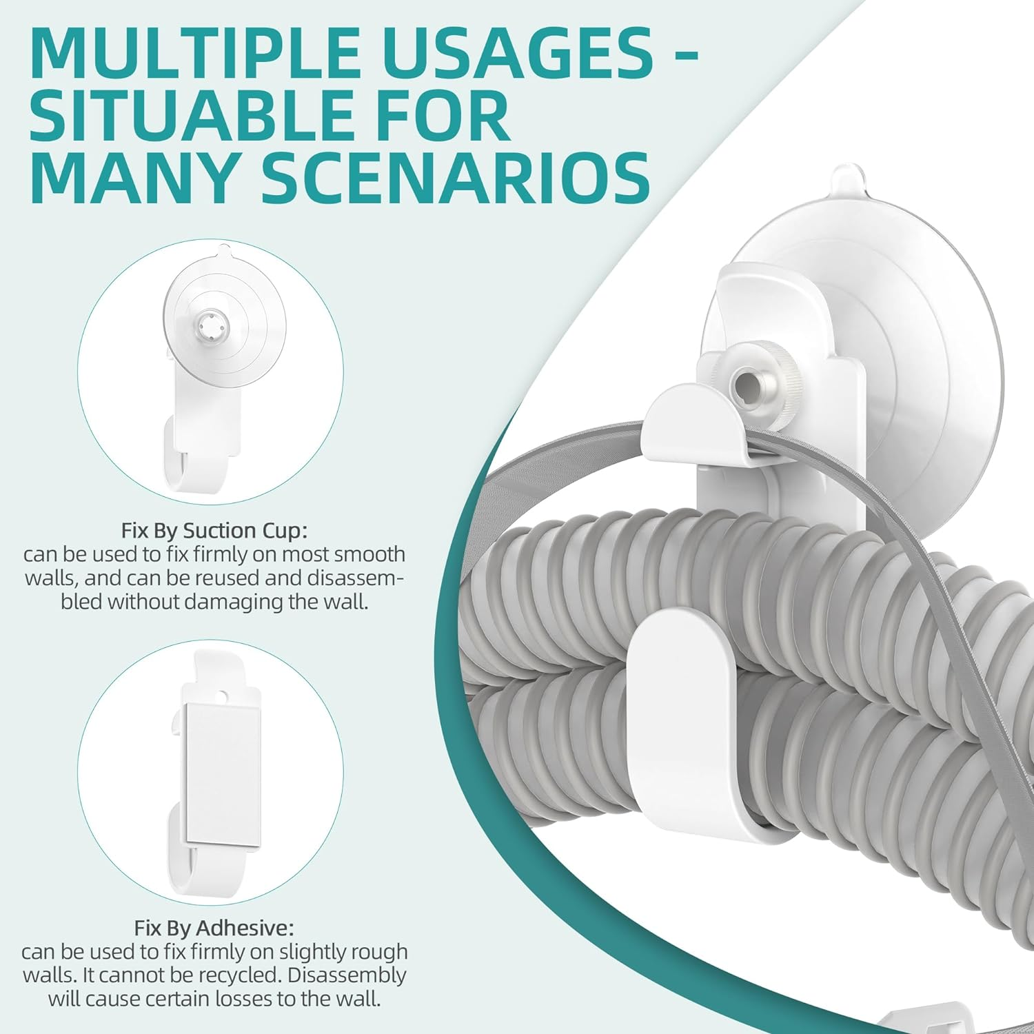2 Packs Replacement Headgear for Airfit N20, Head Strap with Clips for N20, Including 2PCS Straps, 4PCS Clips and 2PCS Hose Holder, Great Value Supplies by Airsmart. image number 6