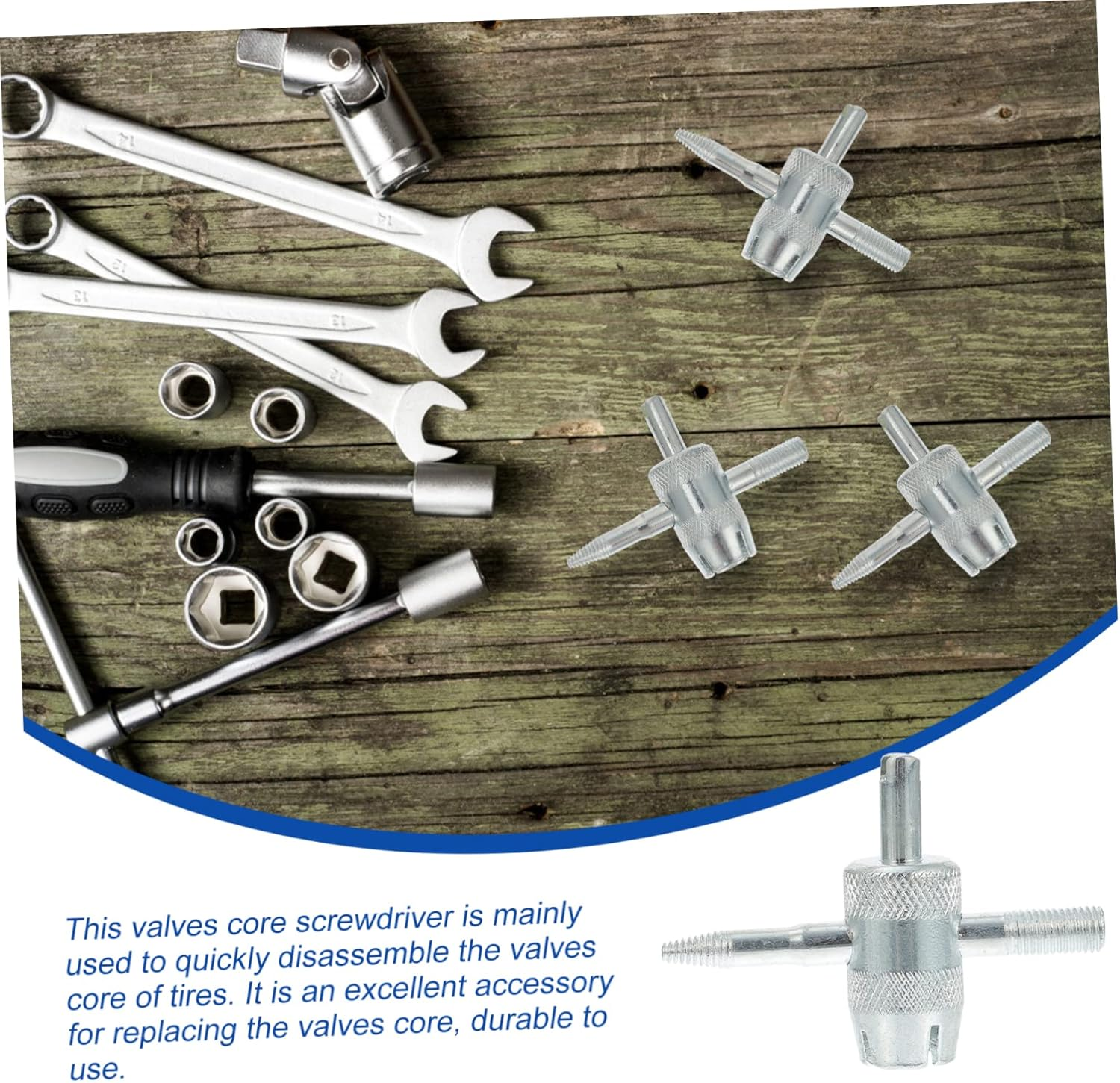 8Pcs Professional Car Tire Valve Core Removal Tool Schrader Valve Stem Remover and Puncher Repair Tools for Auto and Bike Tire Maintenance image number 3