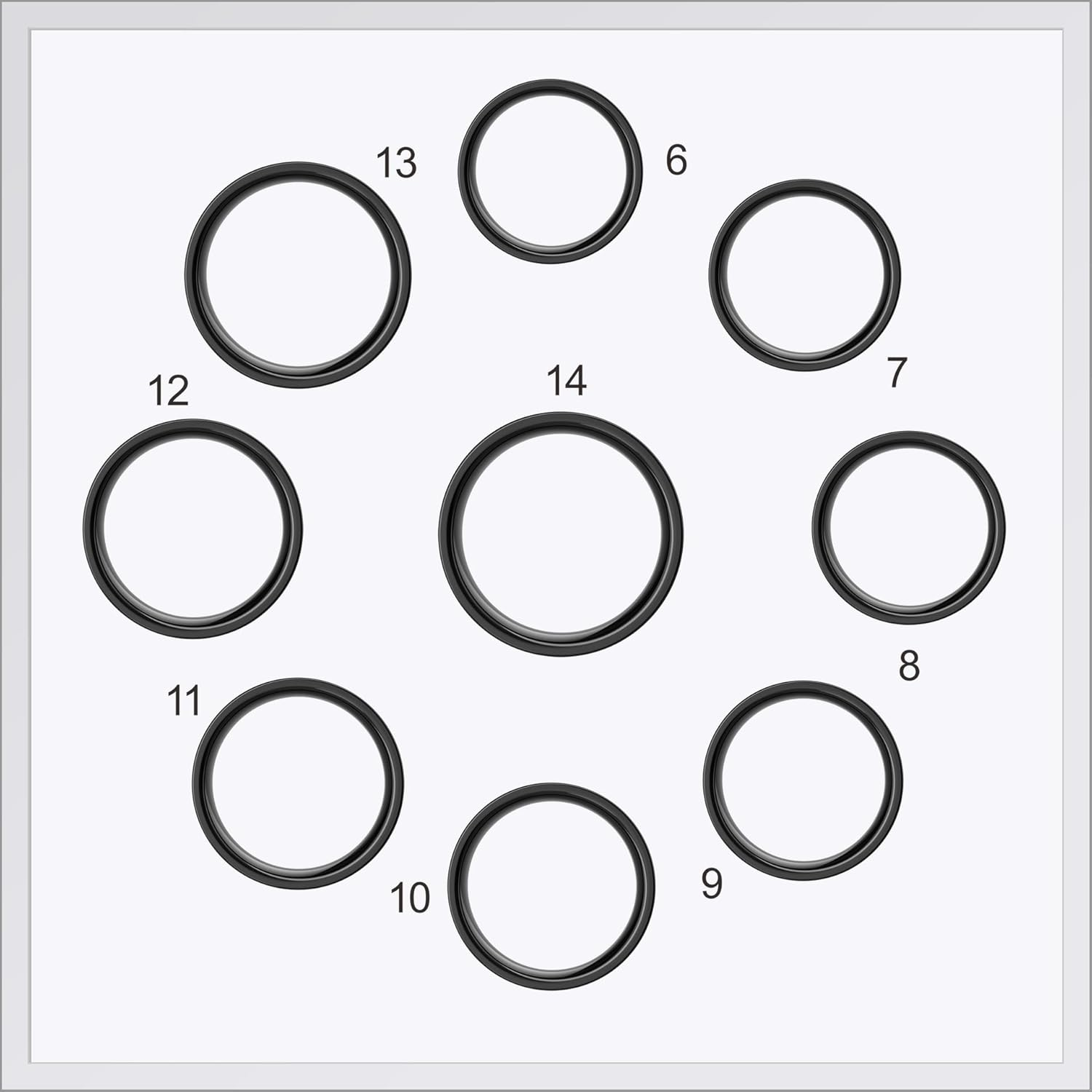 Smart Ring Sizing Kit - Size First before You Buy Size 6 to 14 image number 5