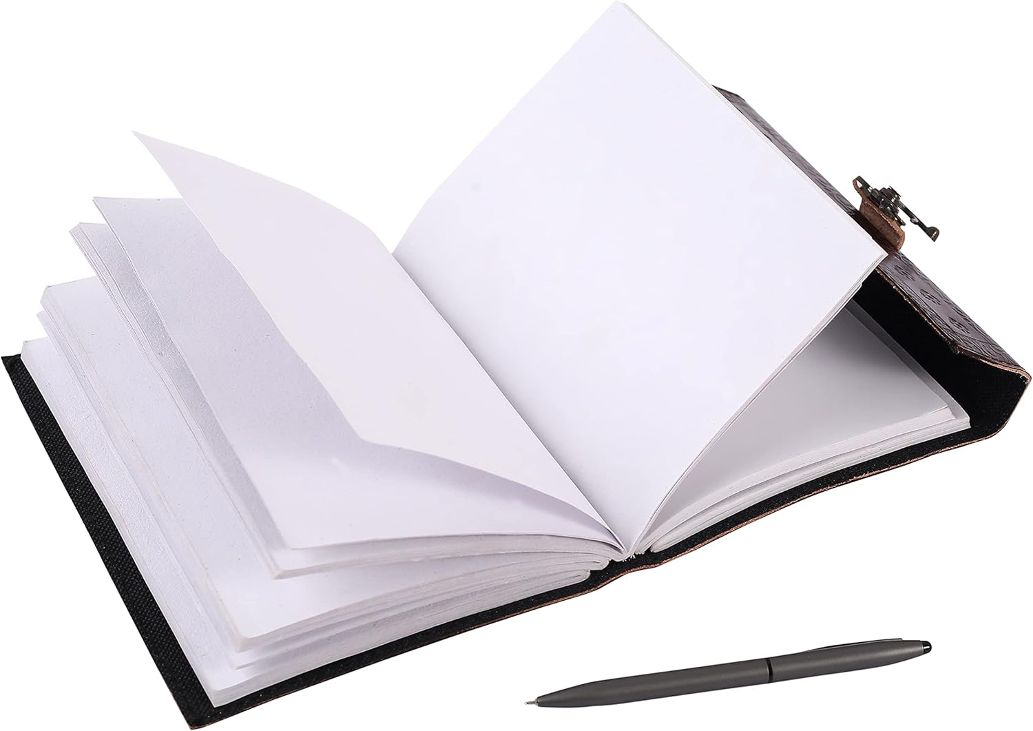 OVERDOSE Colosseum Brown Leather Journal - Handmade Journal for Students, Office Bound Leather Journal for Men & Women | Sketchbook | Notebook Diary - 5 X 7 Inches | 12 X 17 Cm | A6 image number 3