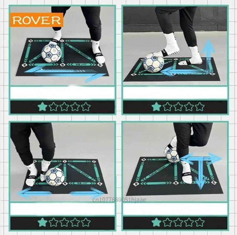 Football Footstep Training Mat Shock Absorption Training Mat,Child'S Soccer Mat for Indoor for Indoor,Free 2 Pairs Football Socks Great For18-40 Years Old image number 6