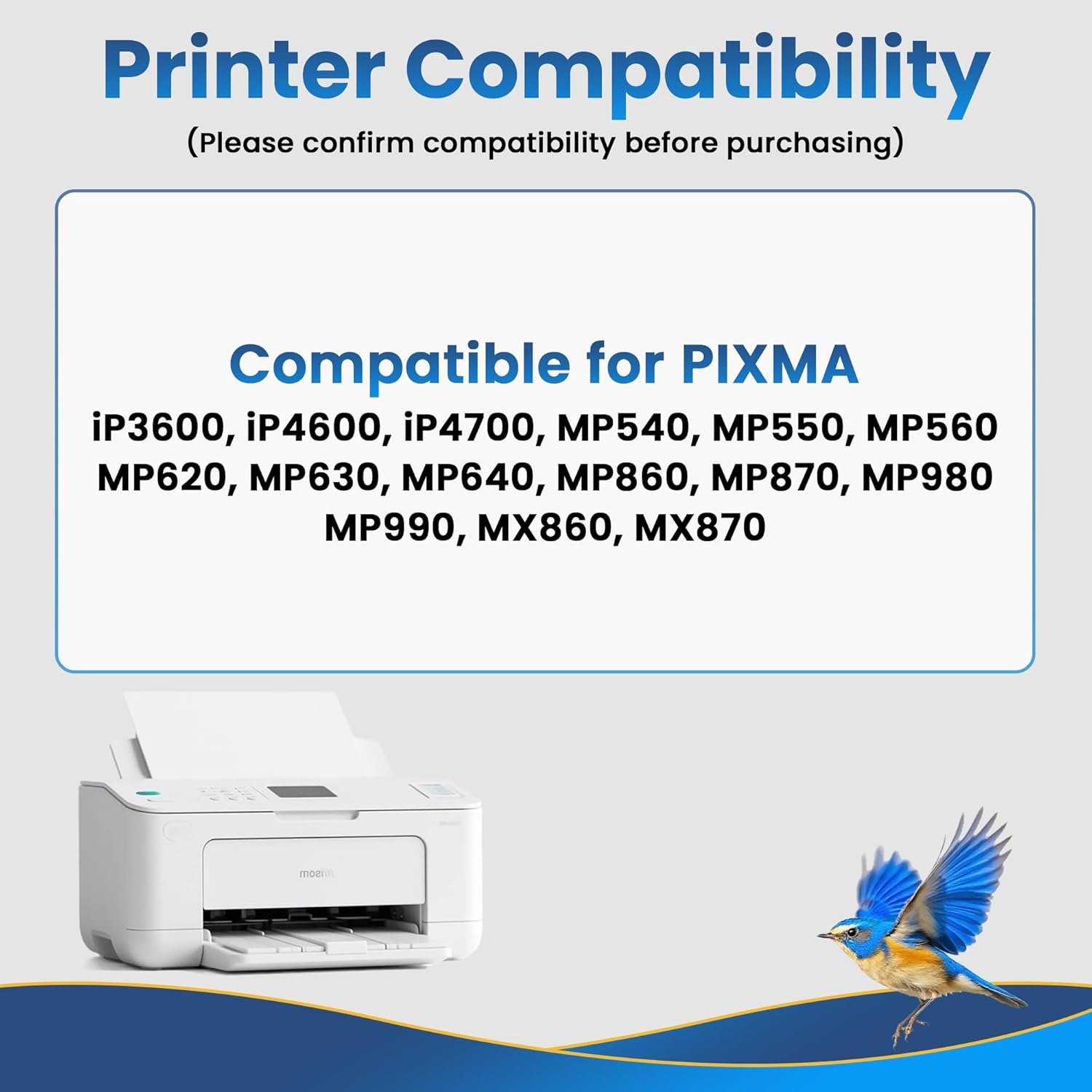 Printer Cartridges Compatible with Canon PGI-520 CLI-521 Pixma Ip3600 Ip4600 Ip4700 MP550 MP540 MP560 MP620 MP630 MP640 MP980 MP990 MX870 MX860 (Pack of 9) image number 5